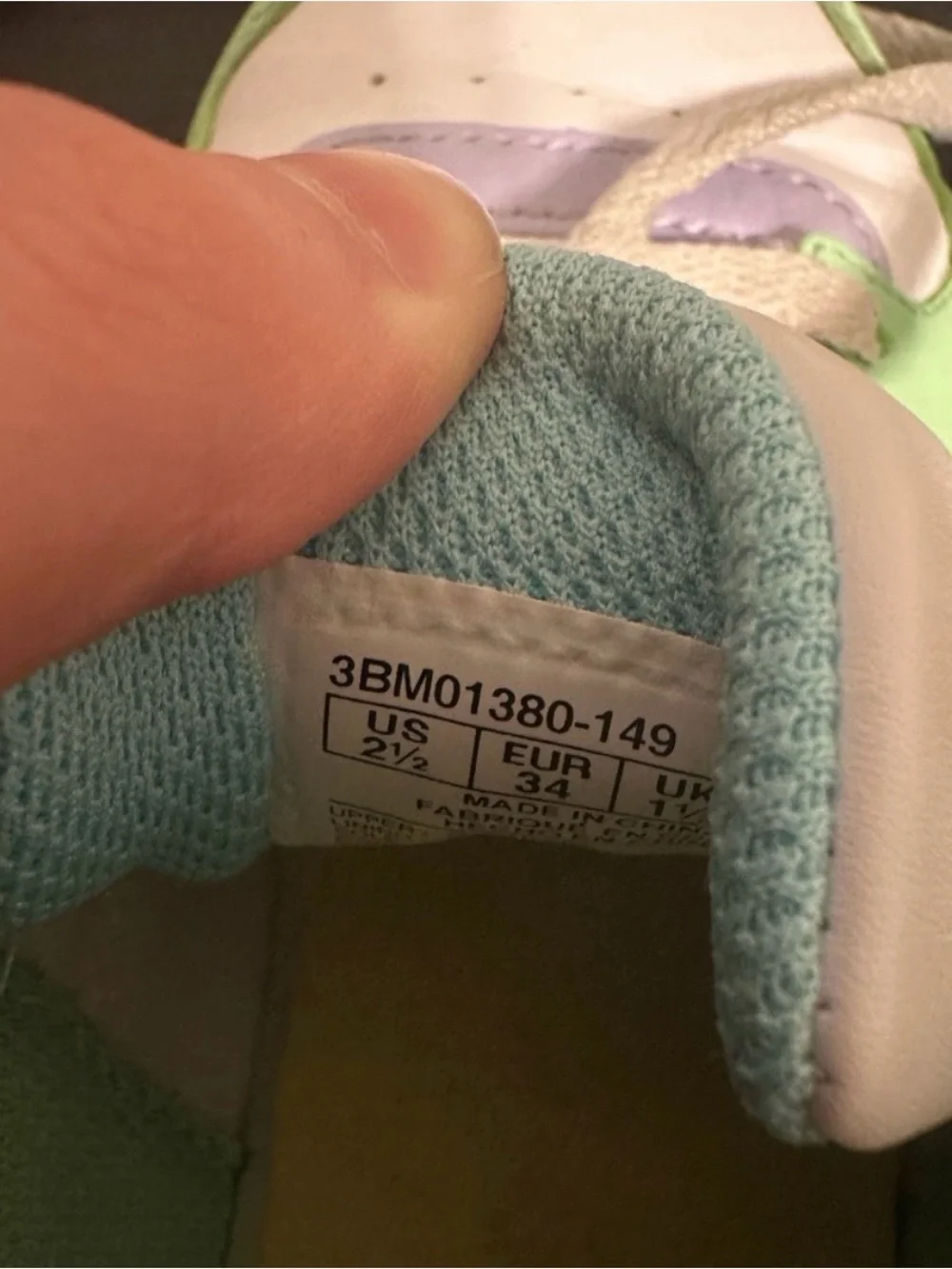 FILA Kids Pastel Green Pink Blue Athletic Chunky Sneaker
